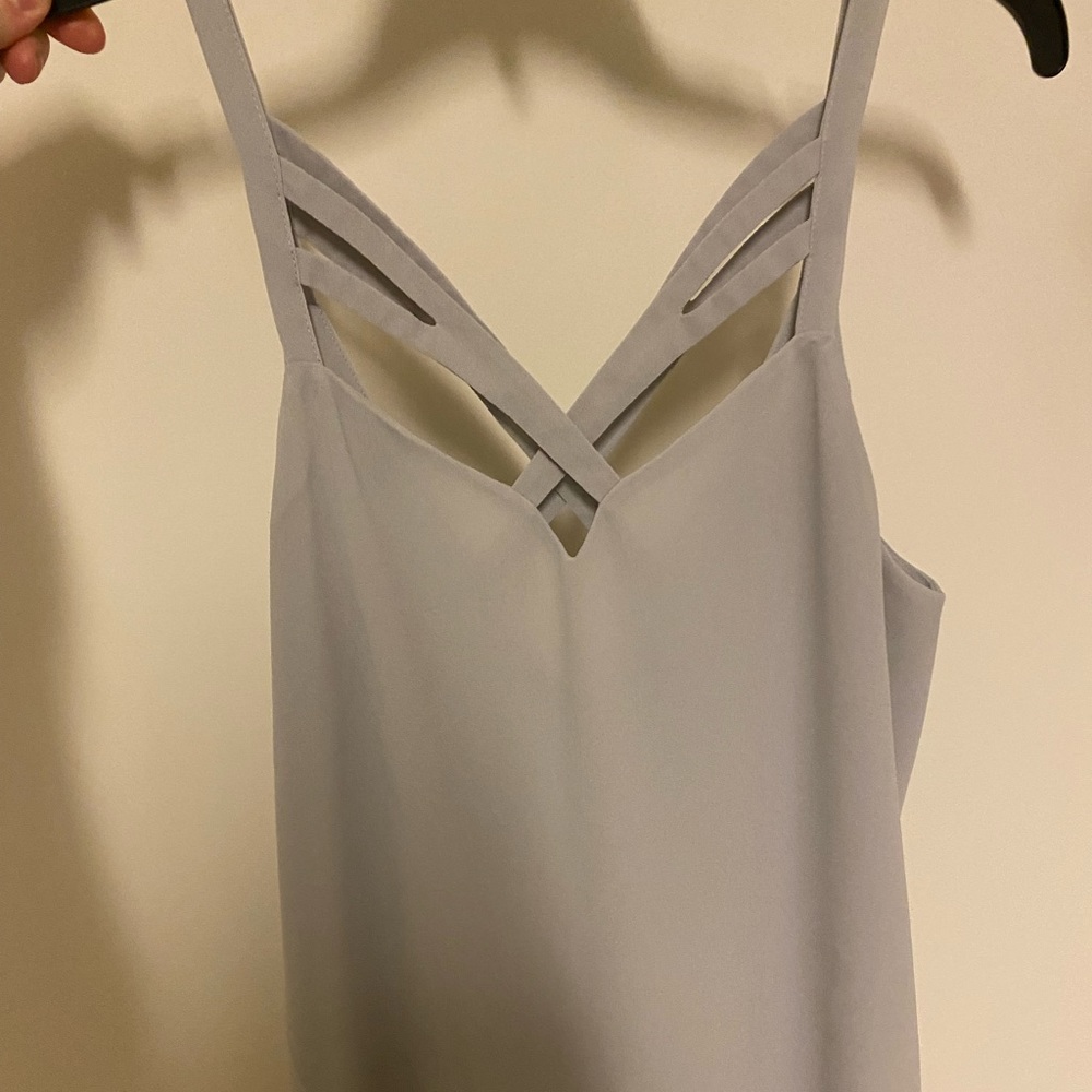 Naked zebra tank top light gray